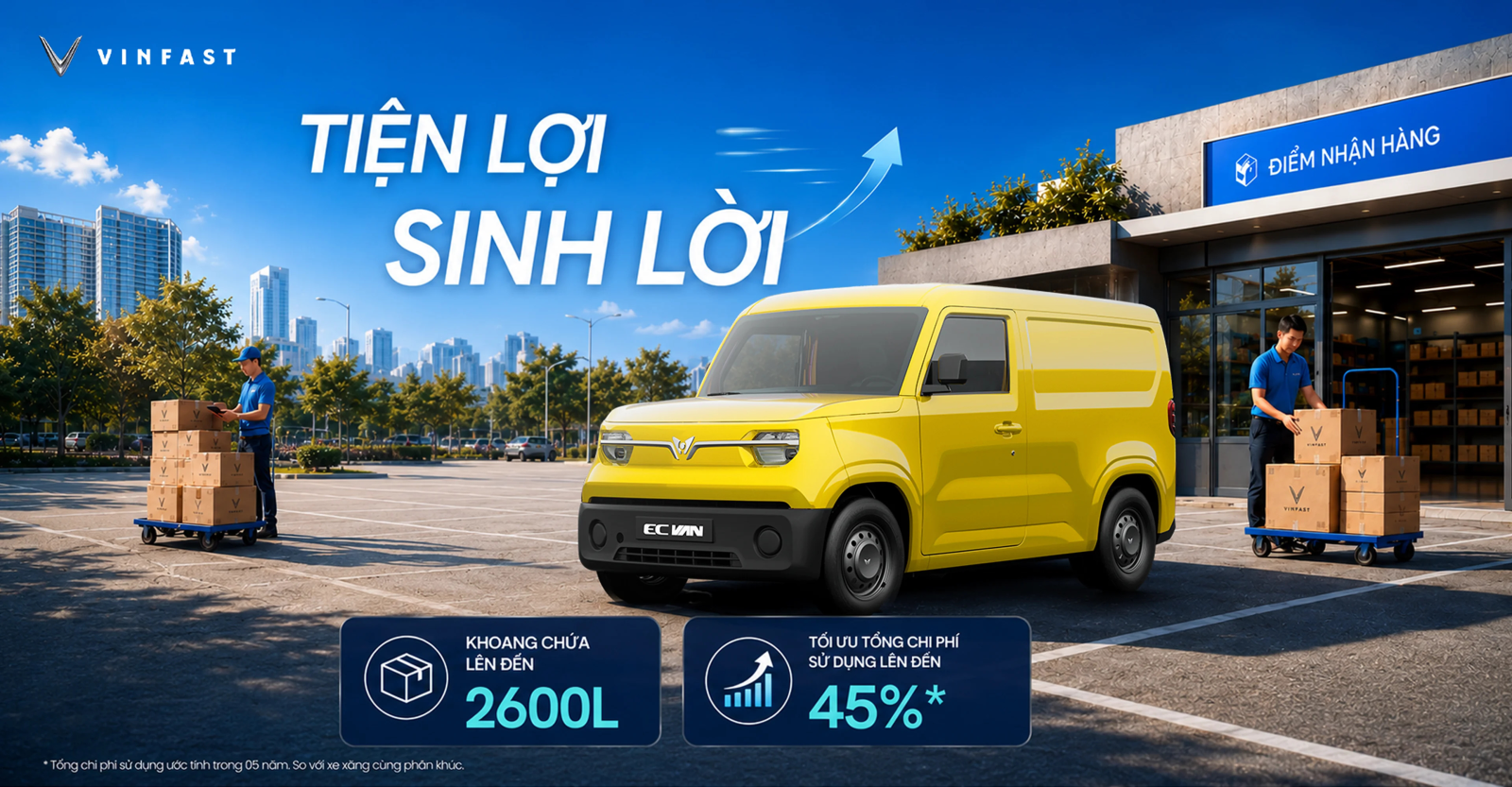 VinFast EC Van - Tiện lợi sinh lời