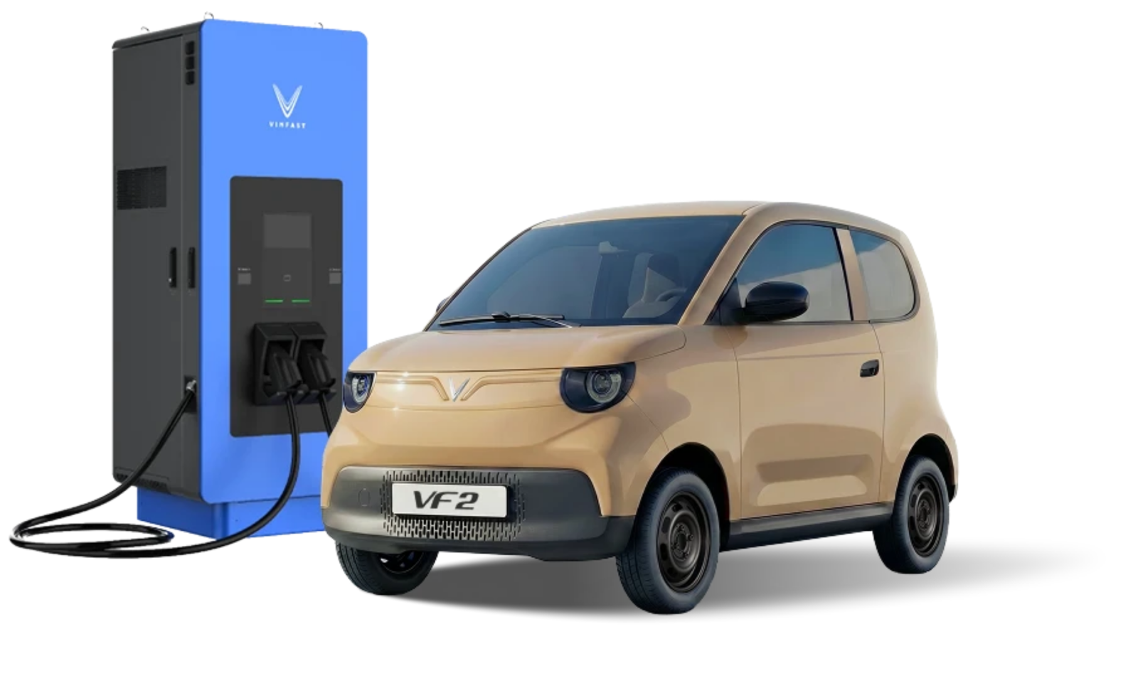VinFast VF2 bên cạnh trụ sạc