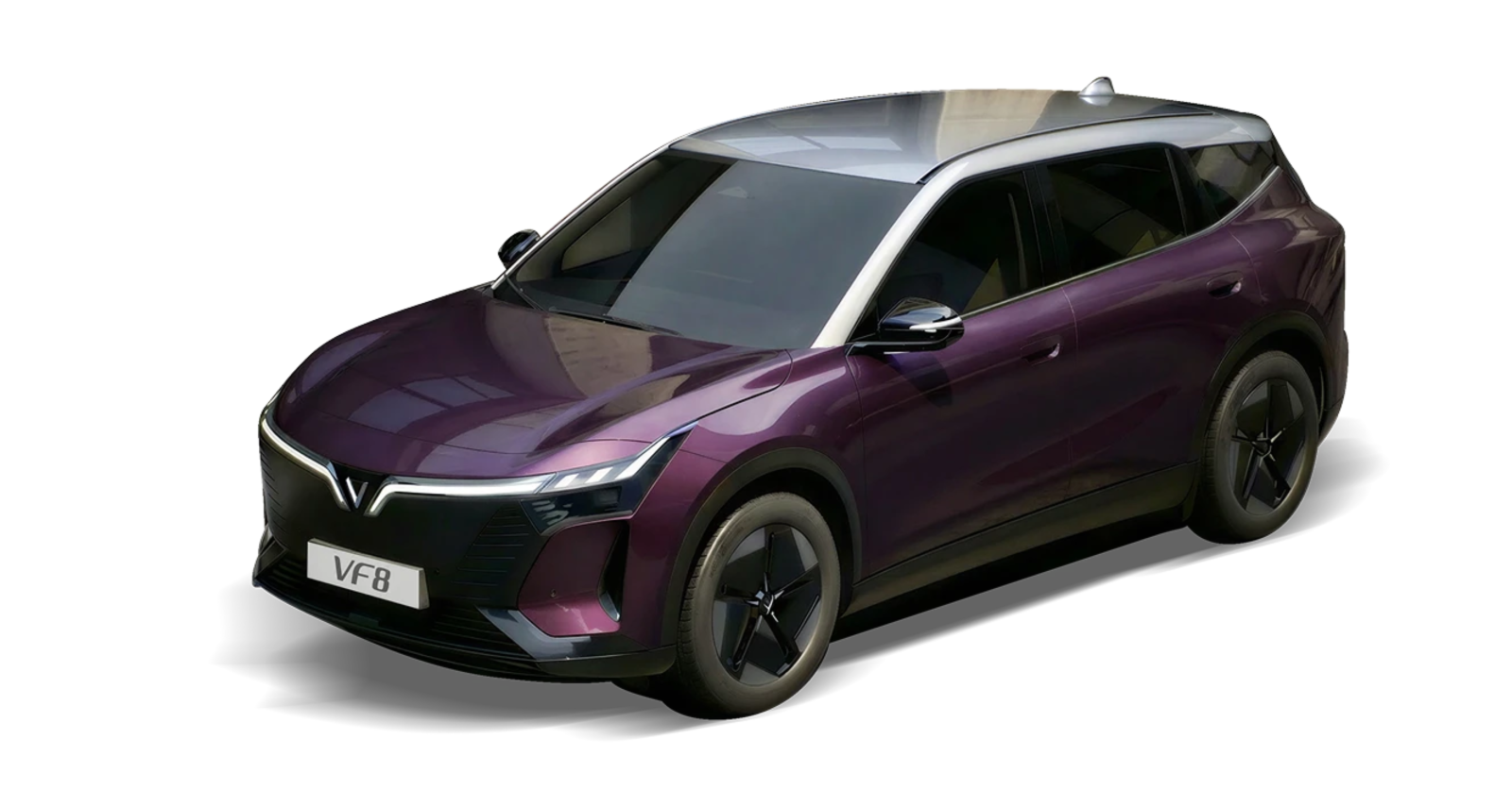 VF 8 All New màu tím phối nóc tương phản