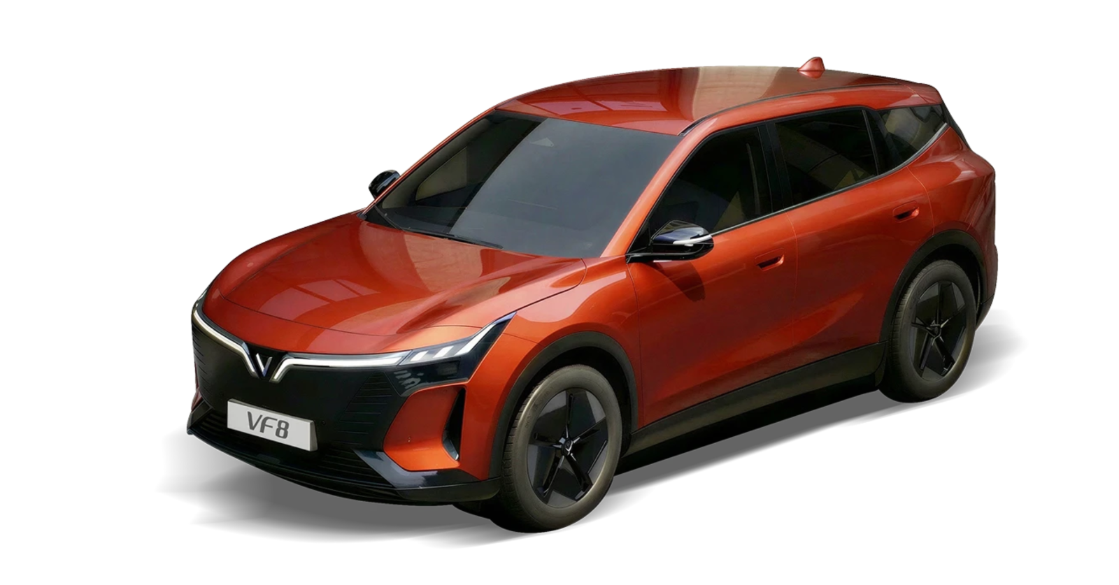 VF 8 All New màu cam phối nóc đen