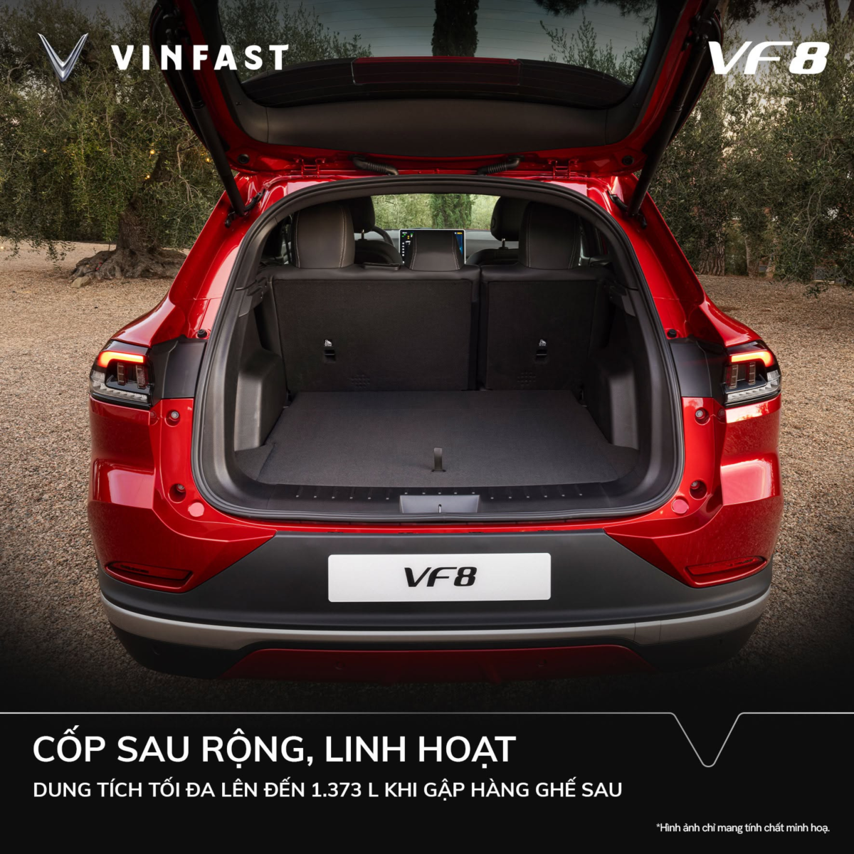 Khoang hành lý phía sau VinFast VF 8